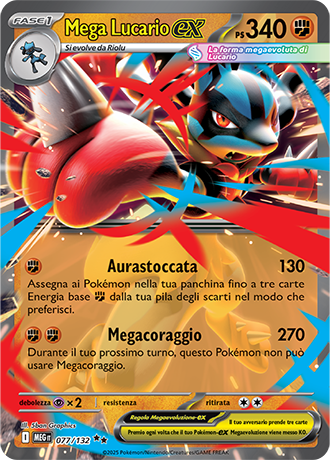 Mega Lucario ex - 077/132 Megaevoluzione