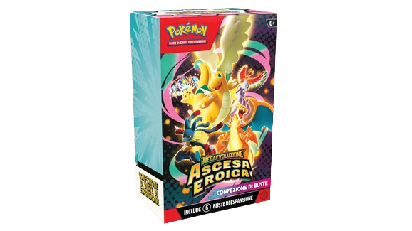 Meaga Evoluzione Ascesa Eroica Bundle da 6 buste 10 Carte