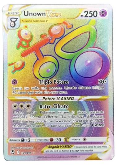 Unown V astro - 199/195 Tempesta Argentata